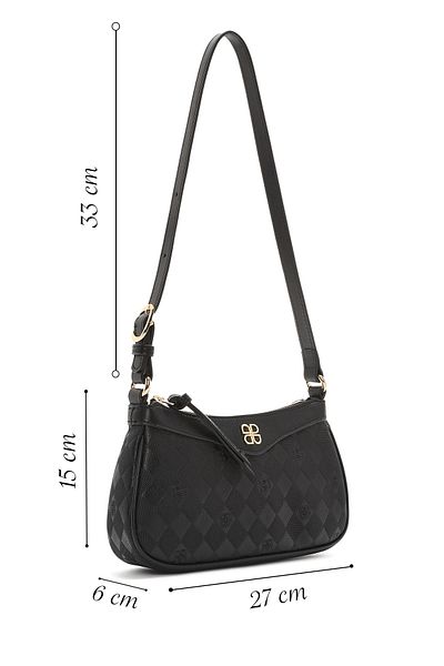 Derimod Women's Black Printed Crossbody Bag 25Sbd 201726