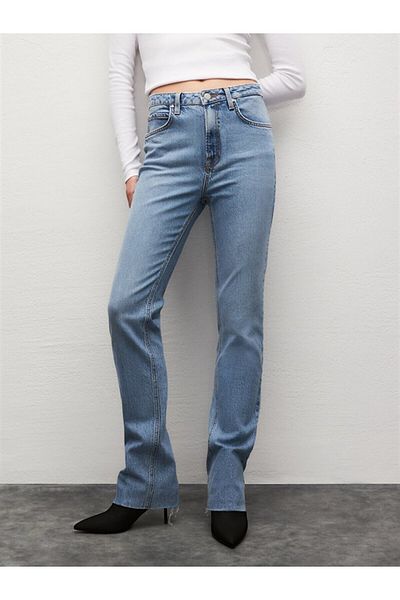 Ltb Pantaloni de jeans Betıana X cu picior plat cu talie înaltă