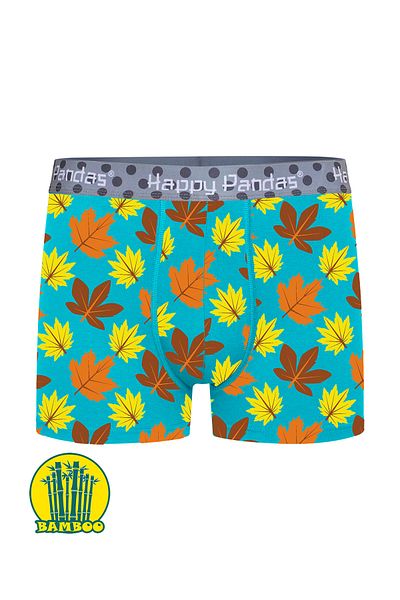 BRAINWEAR Ανδρικό Lycra Bamboo Digital Written Boxer - Δημιουργία Happy Panda