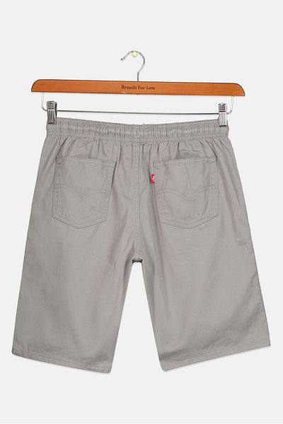 Levi's Kids Boy Drawstring Solid Basic Shorts, Grey