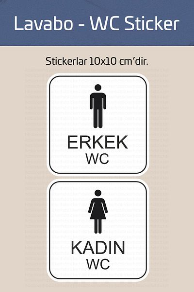 hdsticker Wc Door Sticker Set for Women Men - 10cm Toilet Entrance Sticker, Adhesive Figure Decal