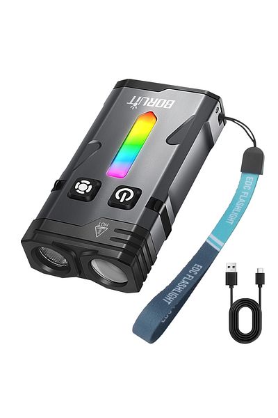Choice Li-polymer Battery Black Ev10 Boruit Ev10 Led Rechargeable Flashlight Edc Keychain Light With Rgb At