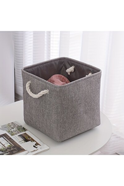 Choice Grey 1pc Portable fabric clothing storage box toy storage dust-proof c...