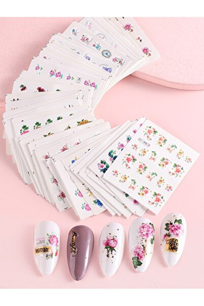 Choice مجموعة ملصقات أظافر مائية مكونة من 55 قطعة من ملصقات الأظافر المائية ع...