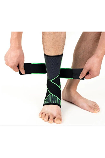 Choice دعامة كاحل رياضية كبيرة خضراء قطعة واحدة لحماية ضغط تسلق الجبال وكرة السلة والمشي لمسافات طويلة وكرة السلة
