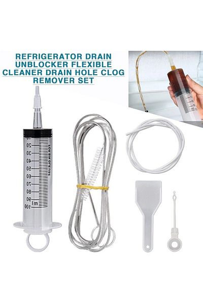 HOSPORT 5pcs Fridge Dredging Kit Flexible Refrigerator Scrub Brush Reusable Fridge Drain Hole Dredging Re...