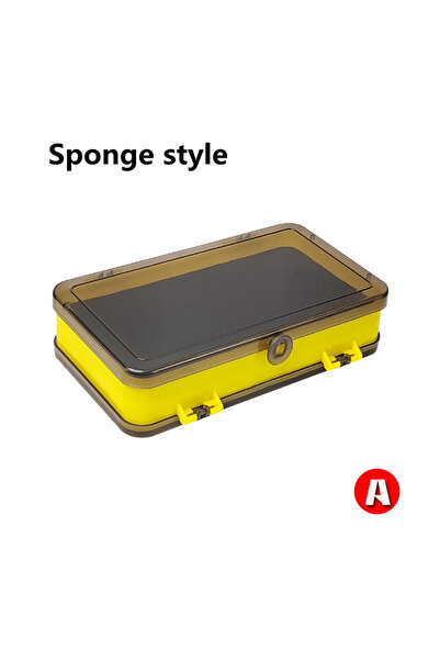 Choice صندوق صيد جديد باللون الأصفر، مزود بإسفنجة محمولة مزدوجة الجوانب، وغطا...