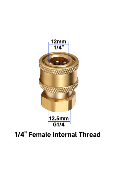 Choice4 A 1/4 Inch Pressure Washer Couplers Quick Connect Male Female Connect...