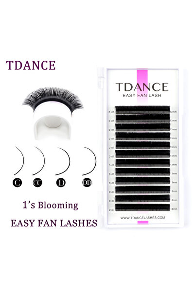 Choice68 0.05mm CC 8-15MIX TDANCE Easy Fan Lashes Faux Mink Eyelash Extension...