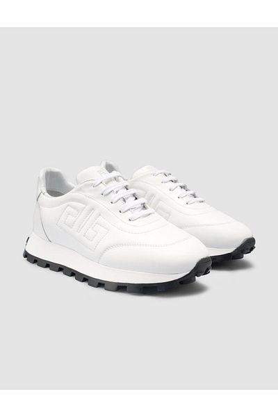 Cabani 100% Genuine Leather White Women's Sneaker