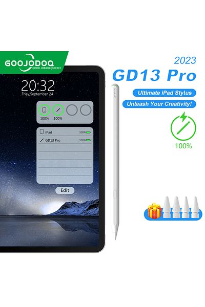 GOOJODOQ 4 nibs For Apple Pencil 2 Wireless Charging iPad Pencil with Palm Rejection for Apple iPad 10 9 8 Mi