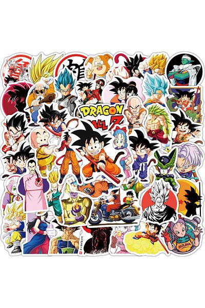 Choice 50pcs Dragon Ball Stickers Pack DIY Decoration Waterproof Phone Case Laptop Skin Cute Anime Stick...