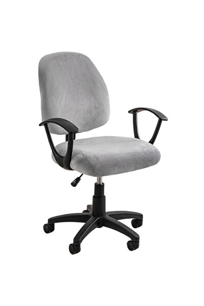 Choice غطاء مقعد كرسي الكمبيوتر العالمي القابل للتمدد باللون الرمادي الفاتح و...