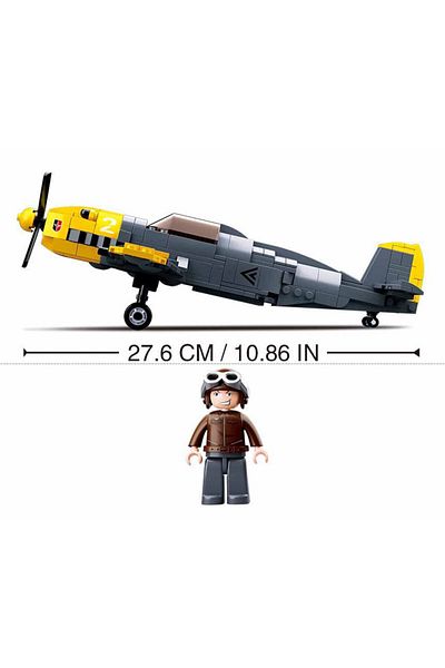 Choice 289pcs no box 289PCS Military World War II Air Force BF-109 Fighter Building Blocks Army Weapon WW2
