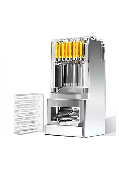 ZoeRax 50 قطعة من موصلات ZoeRax Cat6 RJ45 من STP، طرفان من Cat 6 RJ 45، موصل إيثرنت UTP 8P8C P