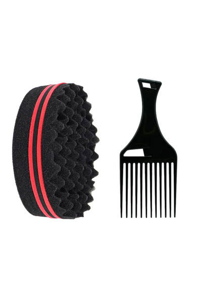 Choice فرشاة شعر صغيرة بيضاوية ذات وجهين ملتوية سحرية، فرشاة إسفنجية ذات فتحات كبيرة، فرشاة حلاقة إسفنجية ملتوية