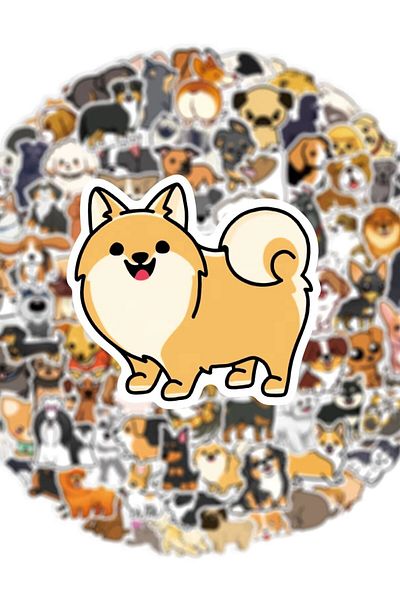 Choice 100a 100 Pcs Small Size Cute Dog Graffiti Stickers, Water Cup Stationery Box Diy Decorative Waterpro