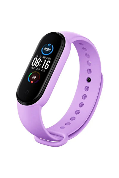 Choice سوار ساعة Mi Band 5 6 7 Lavender 37 لسوار Mi Band 7 6 5 4 3 سوار سيليك...