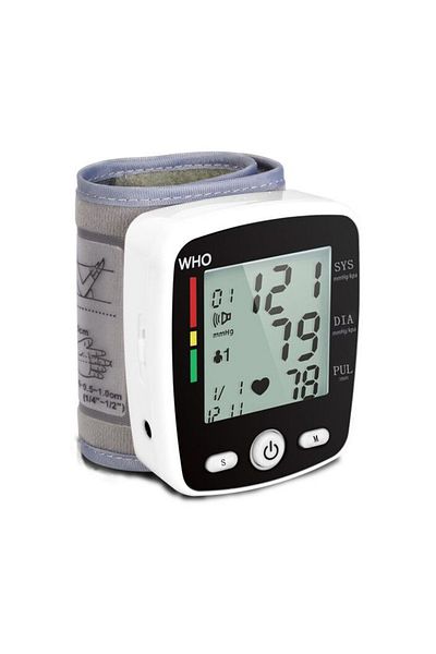 Choice No English Voice Wrist Cuff Blood Pressure Monitor Electronic Sphygmomanometer Rechargeable Digital