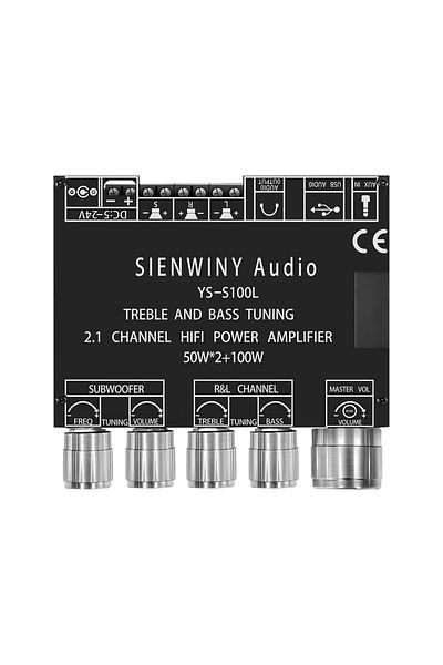 ALLOYSEED YS-S100L 50W*2+100W 2.1 Subwoofer Amplifier Board 3 Channel CS8673E Bluetooth 5.1 DIY Home Audio ...