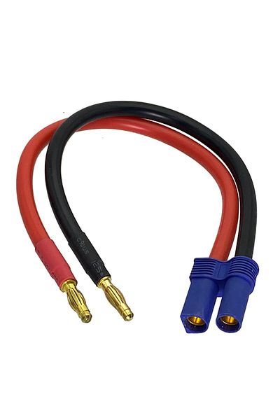 Choice 1pce EC5 female to 4mm banana plug 10AWG 20CM wire for icharger308 406 charger