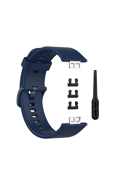 Choice سوار سيليكون أزرق داكن لساعة هواوي فيت 3، مناسب للساعات الذكية.