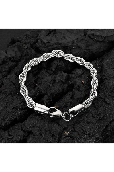 Choice سوار سلسلة من الفولاذ المقاوم للصدأ 2 مم 9 بوصة 23 سم بلون الفولاذ 2-6...