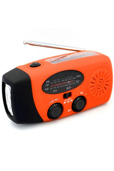 Choice Orange Solar Emergency Radio 10000mAh Hand Crank Portable AM/FM/NOAA SOS Radio with Flashlight&Readi