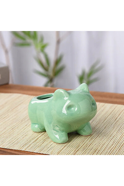 Choice أصيص زهور صغير مبتكر من السيراميك مقاس 11×6.5×7، أصيص زهور عصاري مع فت...