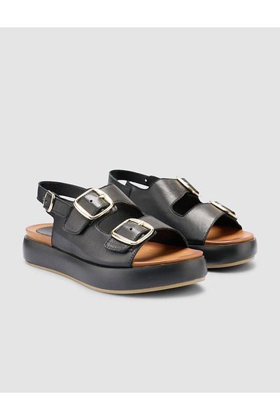 Cabani 100% Genuine Leather Black Women's Sandals
