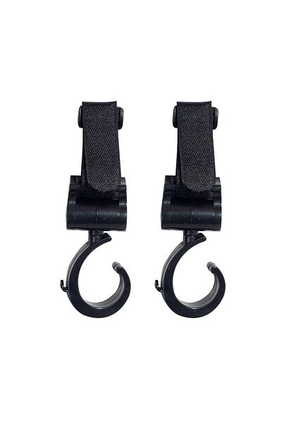 Choice 2PCS black 1-2pcs Baby Hanger Baby Bag Stroller Hooks Pram Rotate 360 Degree Baby Car Accessories St