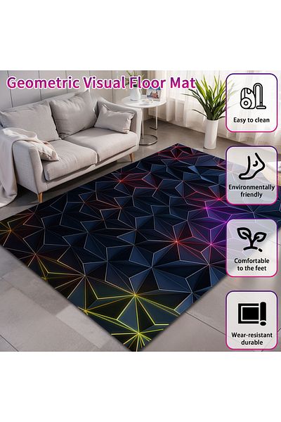 EqiEch Carpet,Esports Area Rugs,Geometric Visual Carpet,Esports Carpet,Washable Non slip Carpet