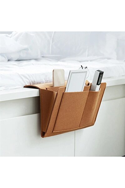 Choice3 BROWN Baby Bed Bag Felt Bedside Storage Organizer Sofa TV Remote Cont...