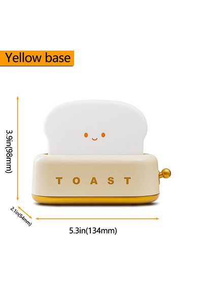Choice Yellow Base Bread Toast Table Light Toaster Nightlight Creative Usb Rechargeable Led Lamp Decor Holi