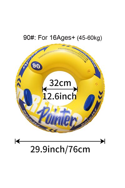 Choice Yellow 90 Double Balloon Inflatable Swimming Ring，beach Toys Pool Floaties For Adults,swim Inner Tub
