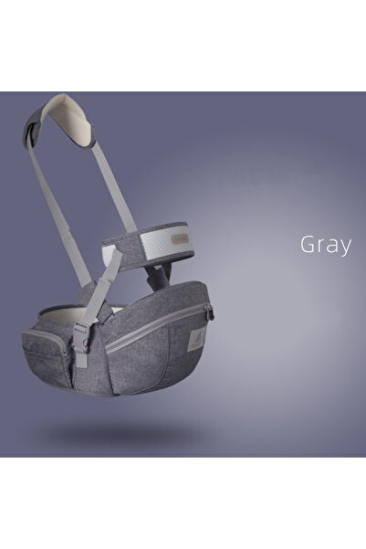Choice حاملة أطفال رمادية مريحة محمولة للأطفال الرضع مع مقعد للورك ومقعد للخص...