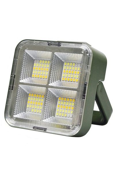 ASORT Gj-hb-6220army مصباح LED قوي يعمل بالطاقة الشمسية قابل لإعادة الشحن عبر USB مع عاكس LED وجهاز عرض