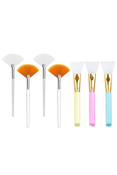 Choice 7pcs 7Pcs DIY Face Mask Brush Set Soft Applicator Brushes Makeup Tools Soft Fan Facial Brushes Acid