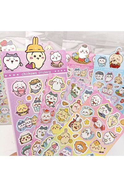 Choice 20Sheets 20Sheets Mix Kawaii Chiikawa Anime Stickers Cute Hand Acount Suitcase Phone Case Laptop Sti
