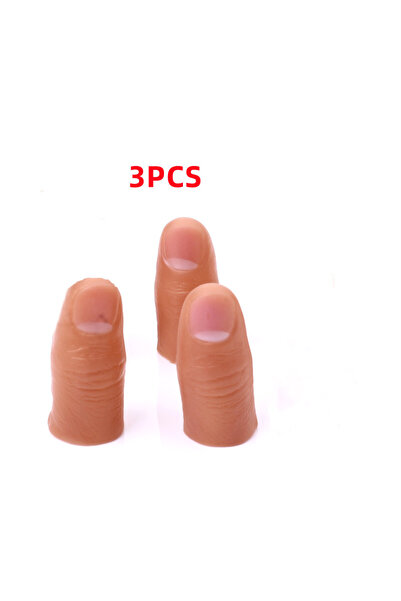 Choice 2.2 سم 3 مجموعة 3 قطع ألعاب سحرية جديدة مضحكة للحفلات مقلب طرف الإبهام الناعم إصبع مزيف خدعة سحرية عن قرب