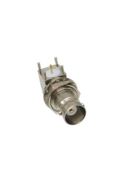 Choice 1Pcs Connector BNC female jack Nut bulkhead right angle solder PCB mount RF Coaxial Wire Terminals