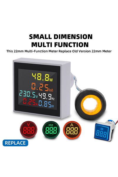 Choice AC 50-300V 6IN1 Digital Display Voltmeter Ammeter Current Voltage Frequency Energy Meter AC monitor
