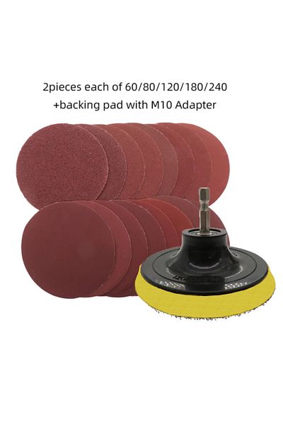 Choice Other 10pc 100mm 10Pcs 100mm Sanding Disc 60-240 Grit Sandpaper Buffing Wheel Hook And Loop Backing