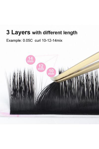 Choice 8-10-12mm 0.03mm D Nagaraku Eyelashes Auto Fans Eyelash Extensions Bloom Eyelash Natural Soft Mega V