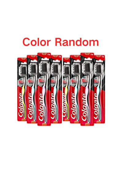 Choice1 Color Random8pcs Colgate Fine Hair Charcoal Gingival Protection Soft Hair Toothbrush Anti slip Handl