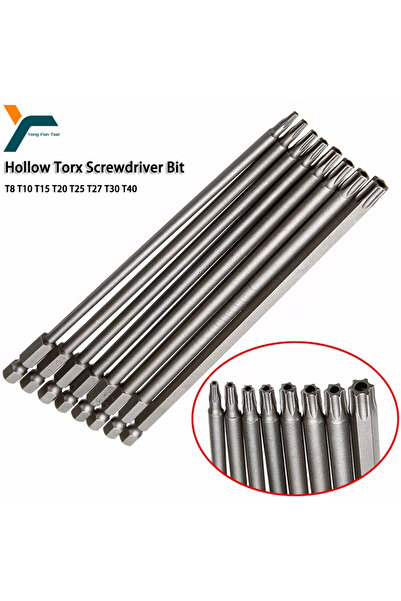 choice2 100mm 8Pcs Torx Screwdriver Bit 1/4'' Shank Hex Wind Drill Head 150mm...