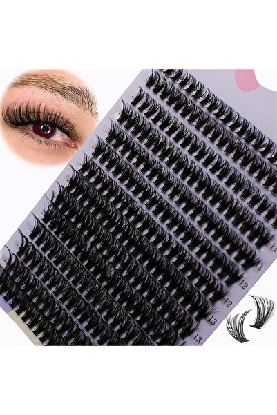 Choice 280 قطعة من رموش D 30D 9-16 مم، مزيج من رموش D المجعدة والمتكتلة، رموش فردية، وصلات رموش، رموش متجمعة، ناعمة