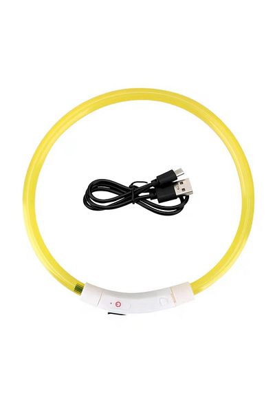 Choice Yellow Led Usb Dog Collar Pet Dog Night Luminous Charge Collar Led Night Safety Flashing Glow Dog Lo