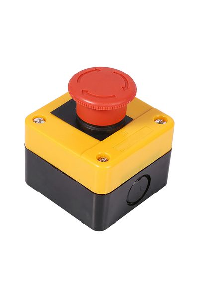 Choice 1Pc Emergency Stop Button 660V 10A Plastic Shell Red Sign Emergency Stop Mushroom Push Button Swi...