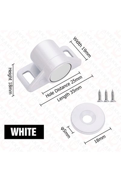 Choice white KAK Silver Magnetic Cabinet Catches Strong Door Closer Punch-free Magnetic Door Catch Super Po